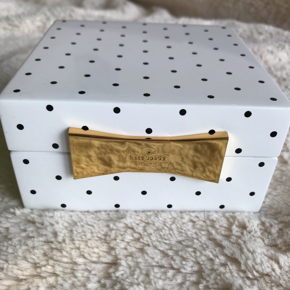kate spade Other - NWT kate spade Lenox Polka Dot Jewelry Box